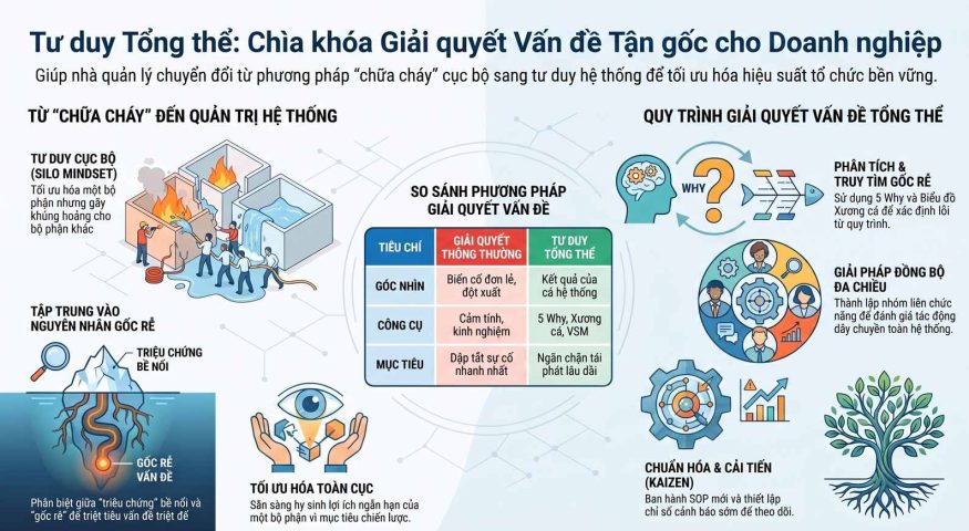 Tư duy tổng thể trong giải quyết vấn đề: Chìa khóa quản trị cho doanh nghiệp