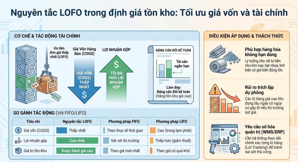 Nguyên tắc LOFO trong định giá tồn kho: Tối ưu giá vốn và tài chính