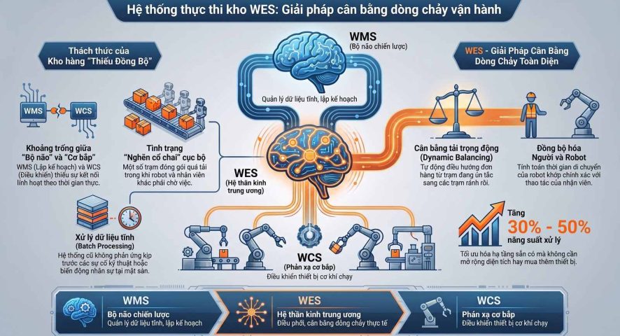 Hệ thống thực thi kho WES: Giải pháp cân bằng dòng chảy vận hành
