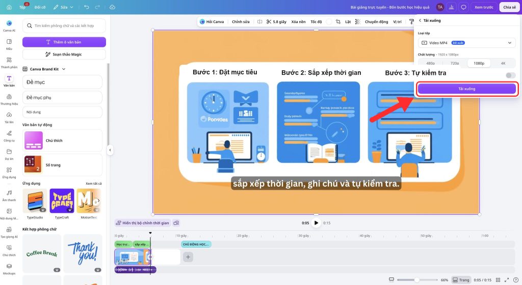 Tải video bài giảng xuống