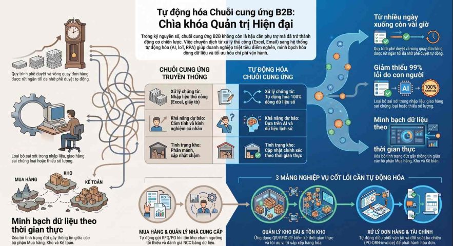 Tự động hóa chuỗi cung ứng B2B trong quản trị hiện đại