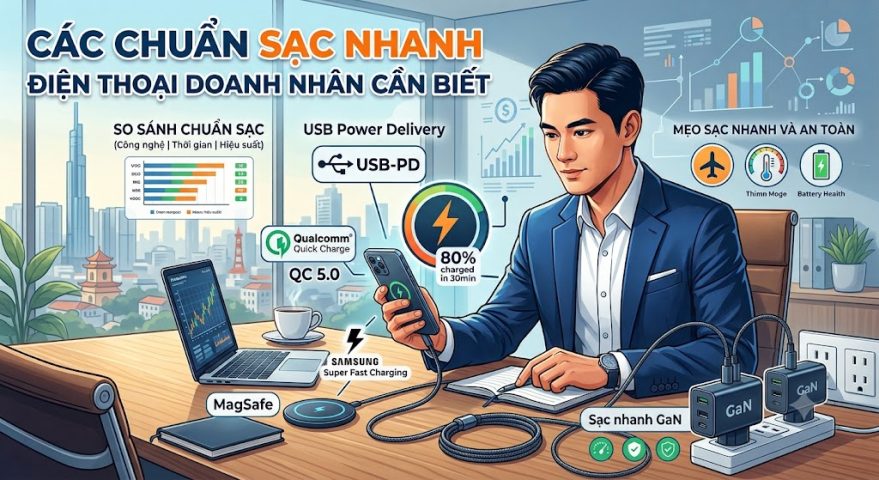 Các chuẩn sạc nhanh doanh nhân cần biết