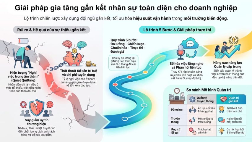 Giải pháp gia tăng gắn kết nhân sự hiệu quả cho doanh nghiệp