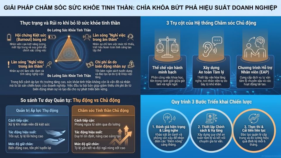 Giải pháp chăm sóc sức khỏe tinh thần nhân sự trong doanh nghiệp