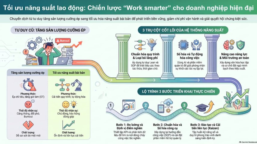 Giải pháp tối ưu năng suất lao động cho doanh nghiệp
