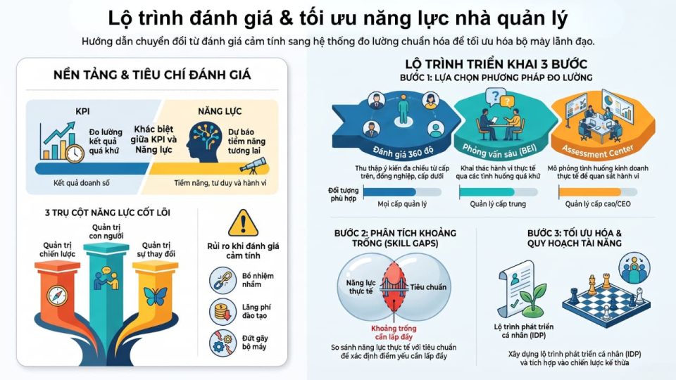 Phương pháp đánh giá năng lực nhà quản lý và lộ trình tối ưu hóa bộ máy