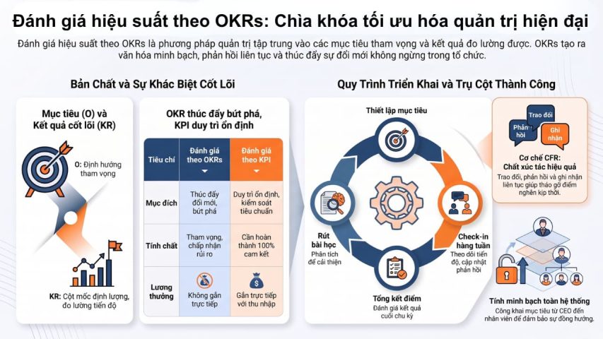 Phương pháp đánh giá hiệu suất theo OKRs tối ưu hóa quy trình quản trị