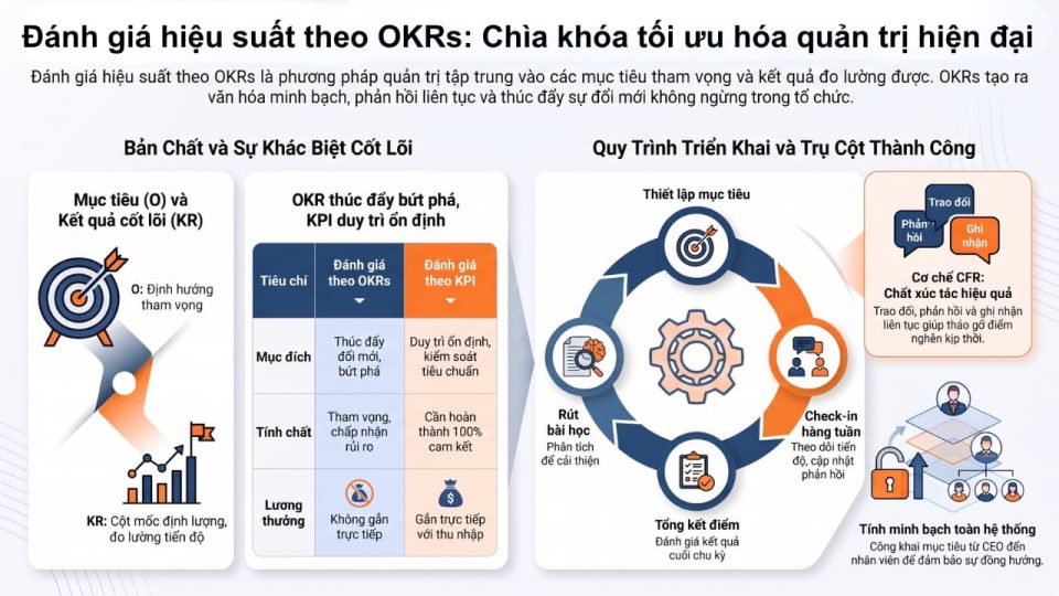 Phương pháp đánh giá hiệu suất theo OKRs tối ưu hóa quy trình quản trị