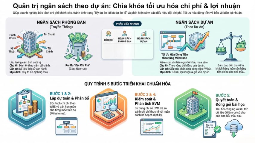 Phương pháp quản trị ngân sách theo dự án giúp doanh nghiệp tối ưu hóa chi phí
