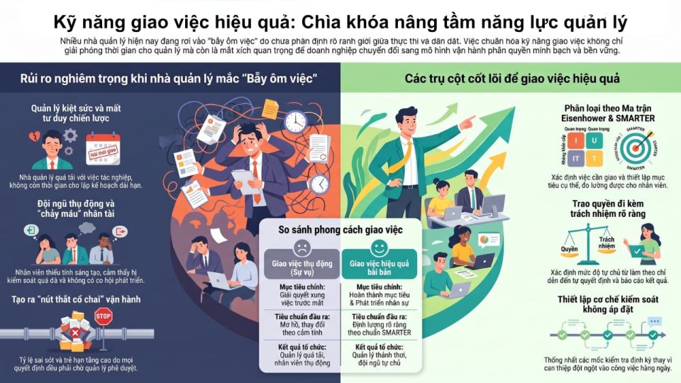 Kỹ năng giao việc hiệu quả giúp nâng cao năng lực quản lý cho doanh nghiệp