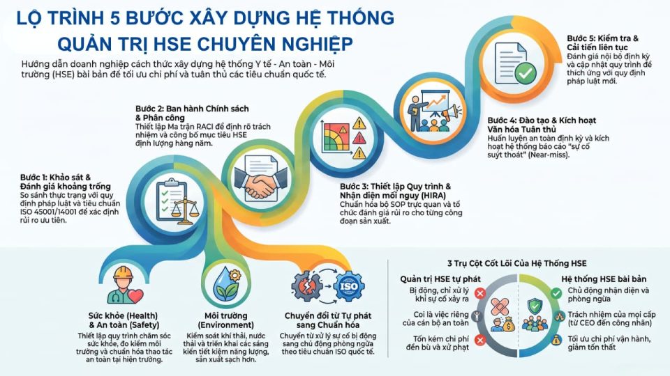 Quy trình xây dựng hệ thống quản trị HSE bài bản
