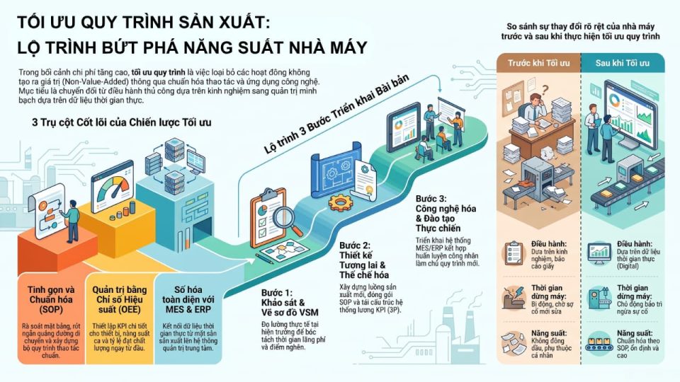 Tối ưu quy trình sản xuất: Bí quyết nâng cao năng suất nhà máy