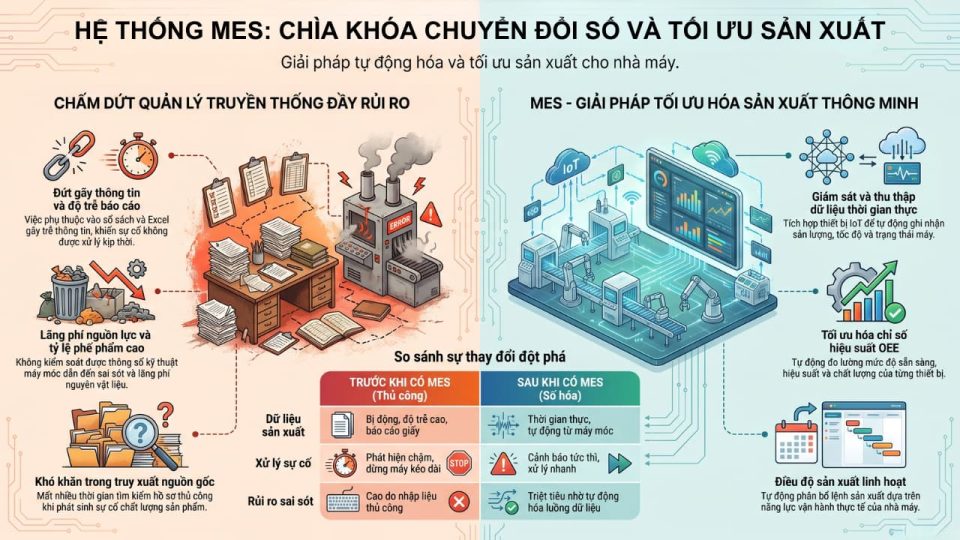 Hệ thống MES cho nhà máy: Giải pháp tự động hóa và tối ưu sản xuất