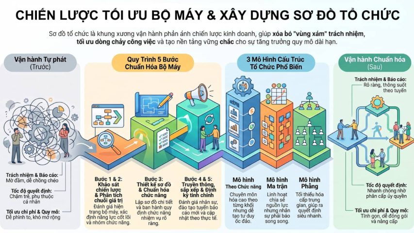 Xây dựng sơ đồ tổ chức và chiến lược tối ưu bộ máy doanh nghiệp