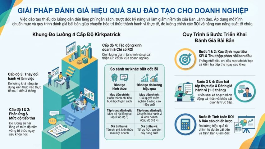 Giải pháp đánh giá hiệu quả sau đào tạo cho doanh nghiệp