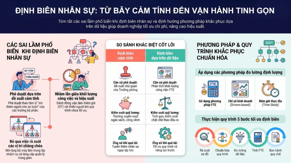 Lỗi sai khi định biên nhân sự và phương pháp khắc phục
