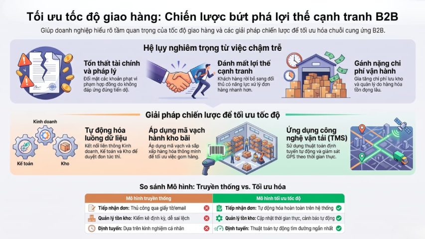 Tối ưu tốc độ giao hàng chiến lược gia tăng lợi thế cạnh tranh B2B