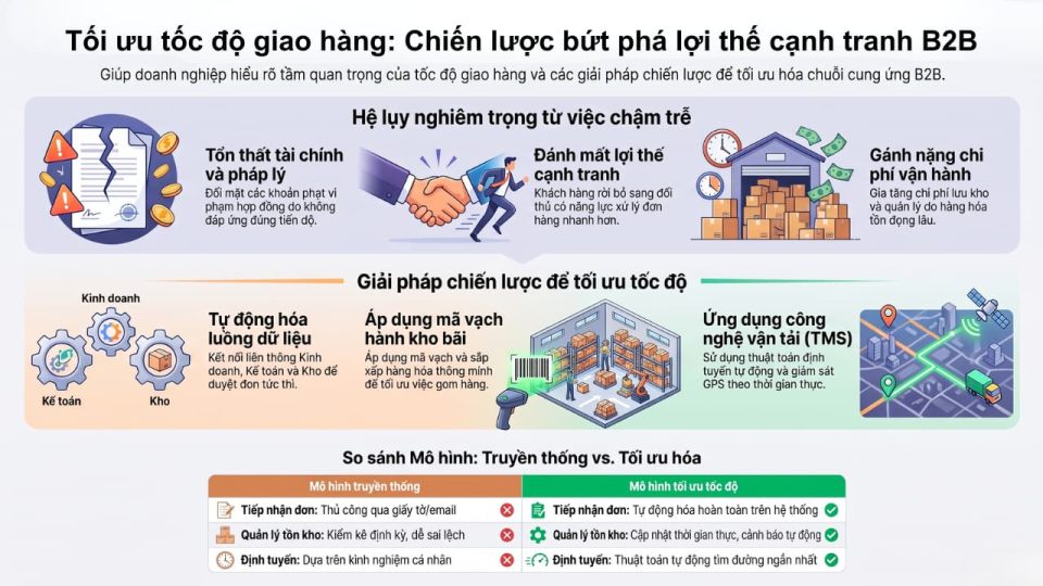 Tối ưu tốc độ giao hàng chiến lược gia tăng lợi thế cạnh tranh B2B