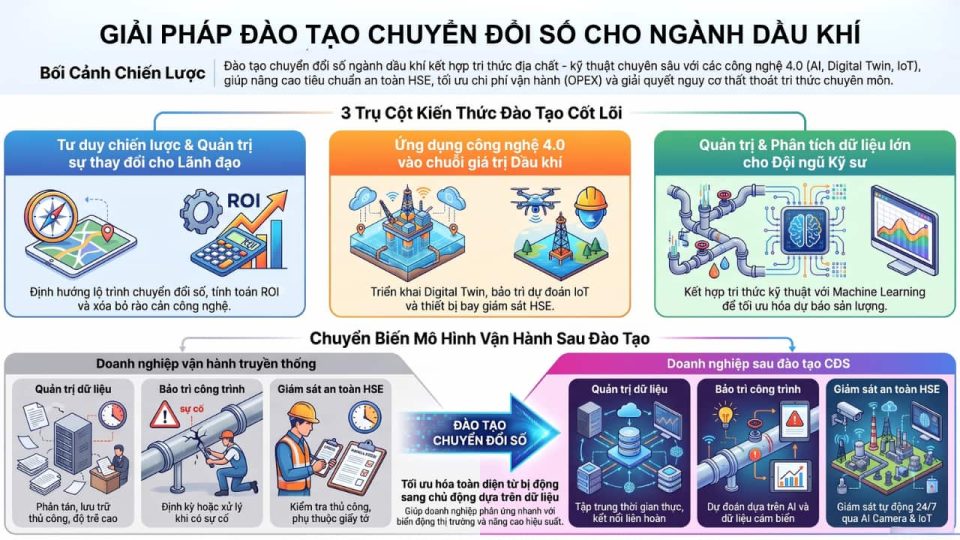Giải pháp đào tạo chuyển đổi số cho công ty dầu khí