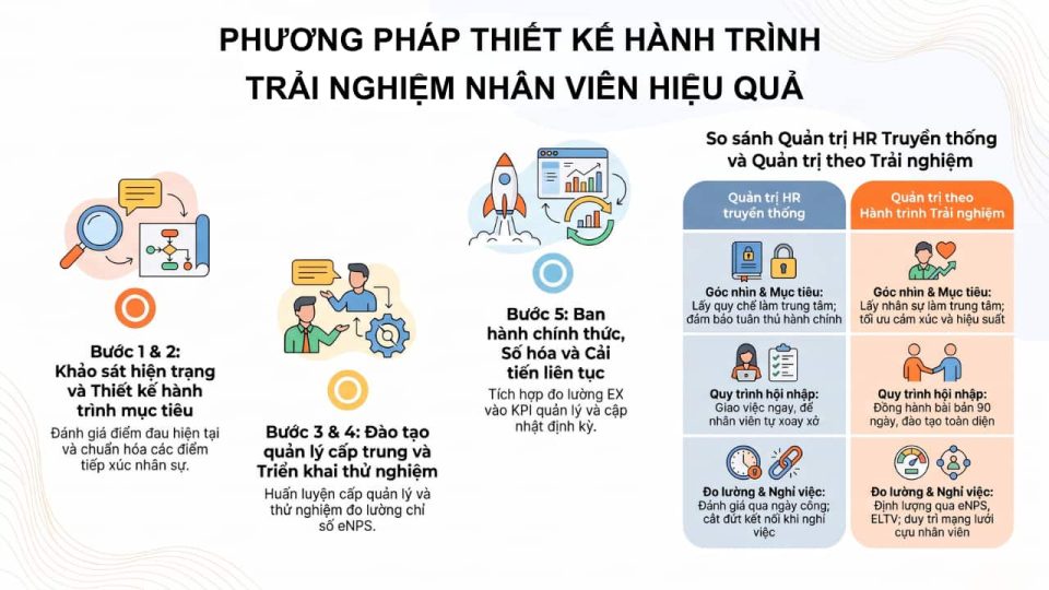 Phương pháp thiết kế hành trình trải nghiệm nhân viên hiệu quả