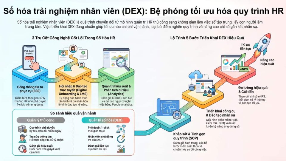 Giải pháp số hóa trải nghiệm nhân viên giúp tối ưu hóa quy trình HR