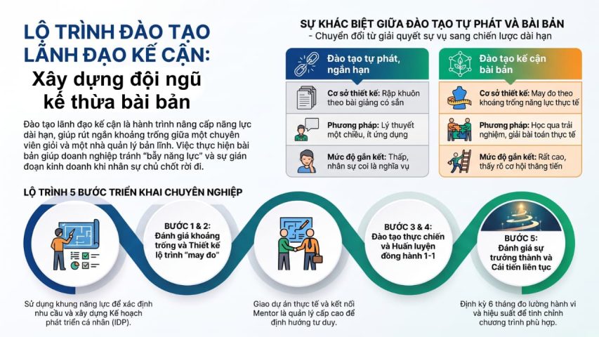 Đào tạo lãnh đạo kế cận cho doanh nghiệp và lộ trình thực thi bài bản