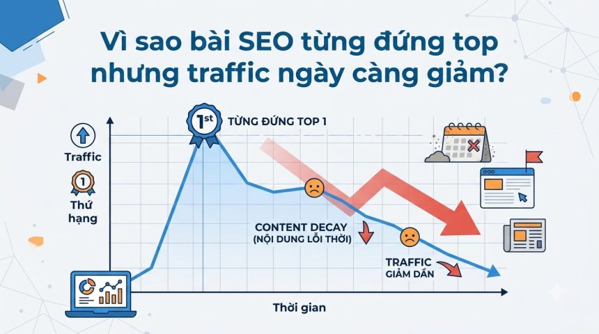 Content Decay: Vì sao bài SEO từng đứng top nhưng traffic ngày càng giảm?