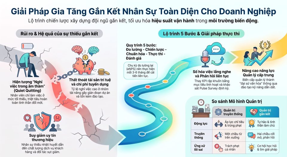 Giải pháp gia tăng gắn kết nhân sự hiệu quả cho doanh nghiệp