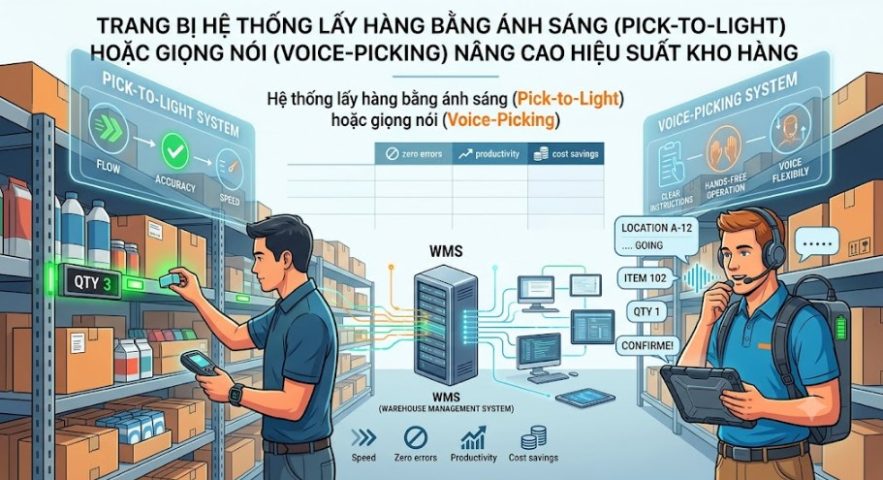 Hệ thống lấy hàng bằng ánh sáng hoặc giọng nói