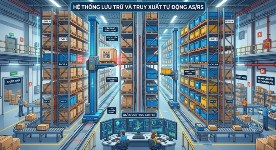 Hệ thống lưu trữ và truy xuất tự động AS-RS