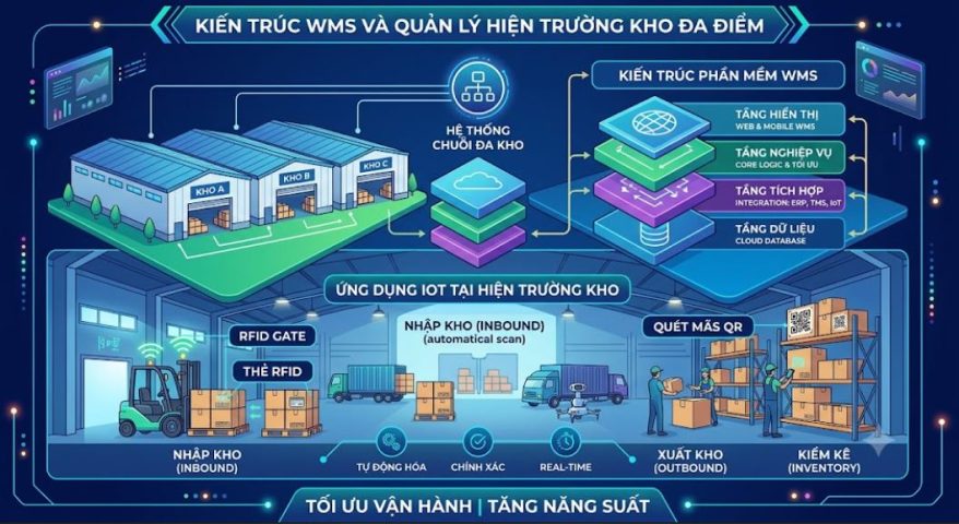 Kiến trúc phần mềm WMS kho đa điểm