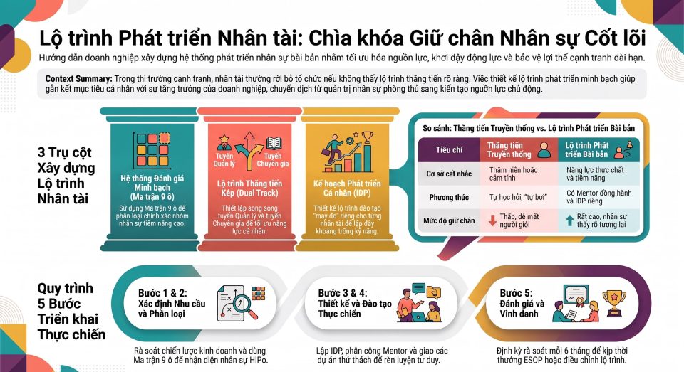 Lộ trình phát triển nhân tài và chiến lược giữ chân nhân sự cốt lõi