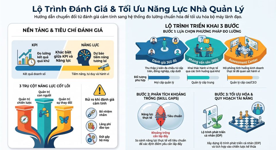 Phương pháp đánh giá năng lực nhà quản lý và lộ trình tối ưu hóa bộ máy
