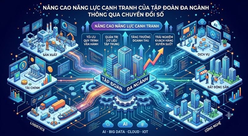 Nâng cao năng lực cạnh tranh của tập đoàn đa ngành thông qua chuyển đổi số