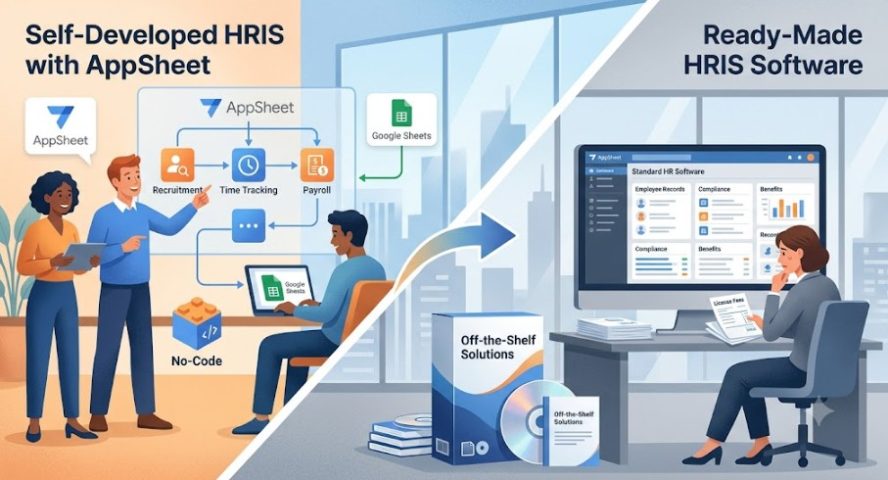 So sánh phần mềm HRIS tự phát triển bằng Google App Sheets với phần mềm đóng sẵn