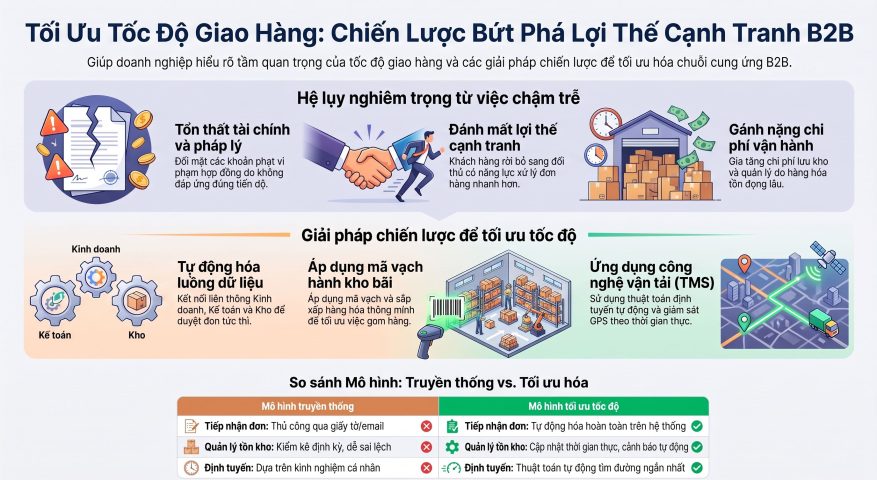 Tối ưu tốc độ giao hàng chiến lược gia tăng lợi thế cạnh tranh B2B