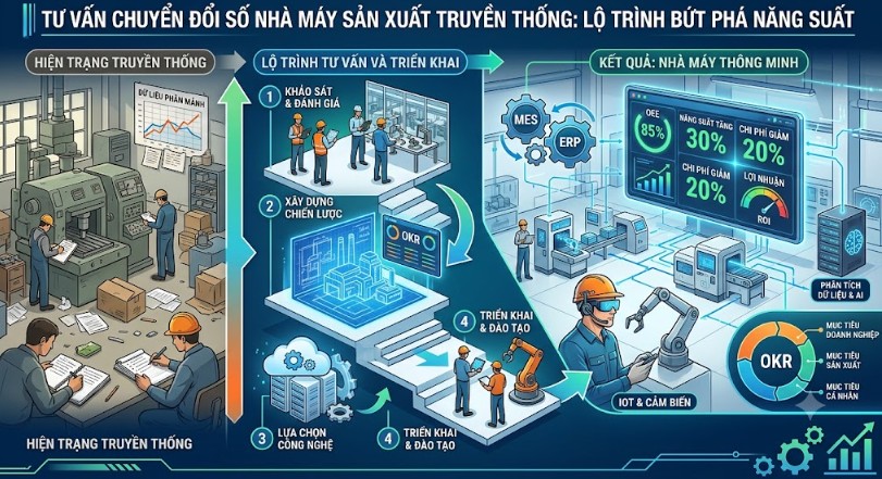 Tư vấn chuyển đổi số nhà máy sản xuất truyền thống