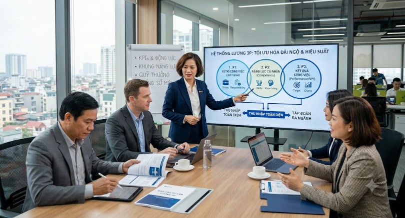 Dịch vụ tư vấn thiết kế hệ thống lương 3P cho tập đoàn đa ngành