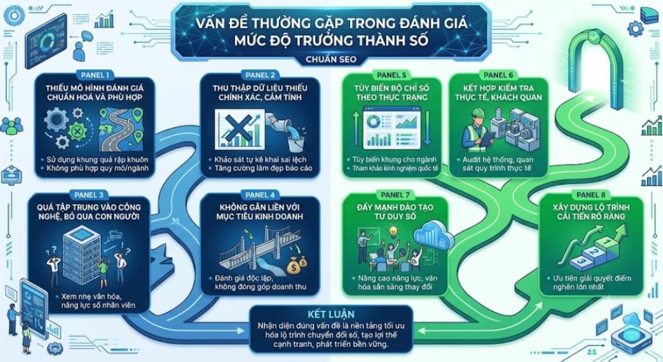 Vấn đề thường gặp trong đánh giá mức độ trưởng thành số