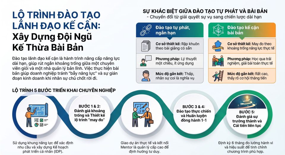 Đào tạo lãnh đạo kế cận cho doanh nghiệp và lộ trình thực thi bài bản
