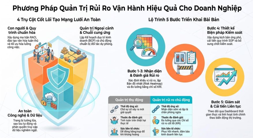 Phương pháp quản trị rủi ro vận hành hiệu quả cho doanh nghiệp