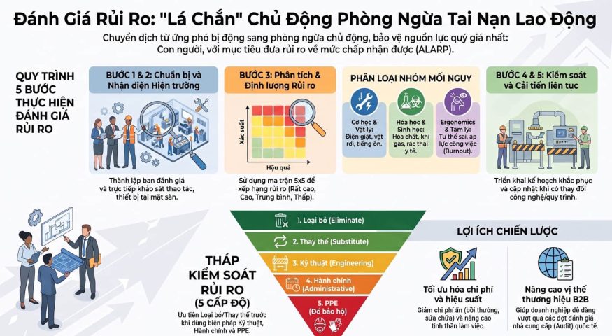 Đánh giá rủi ro an toàn lao động giúp doanh nghiệp chủ động phòng ngừa tai nạn