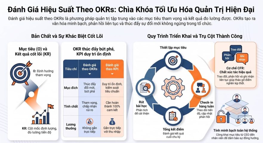 Phương pháp đánh giá hiệu suất theo OKRs tối ưu hóa quy trình quản trị