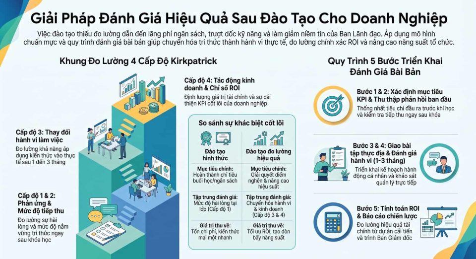 Giải pháp đánh giá hiệu quả sau đào tạo cho doanh nghiệp