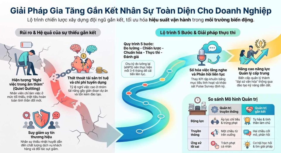 Giải pháp gia tăng gắn kết nhân sự hiệu quả cho doanh nghiệp