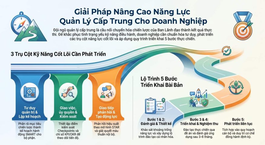 Giải pháp nâng cao năng lực quản lý cấp trung cho doanh nghiệp