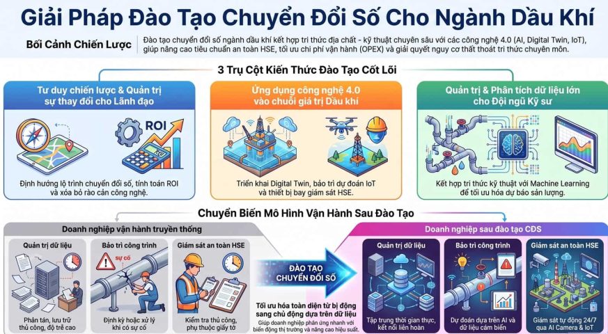 Giải pháp đào tạo chuyển đổi số cho công ty dầu khí