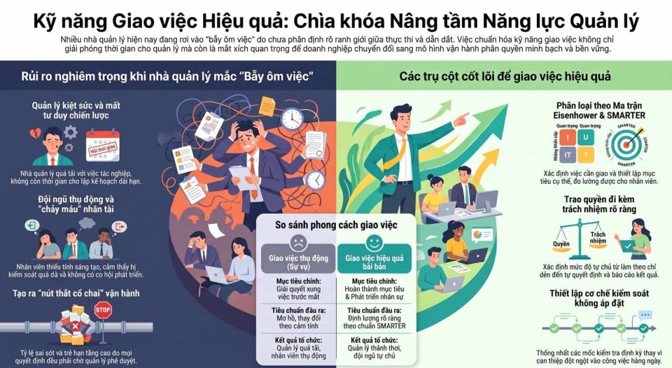 Kỹ năng giao việc hiệu quả giúp nâng cao năng lực quản lý cho doanh nghiệp