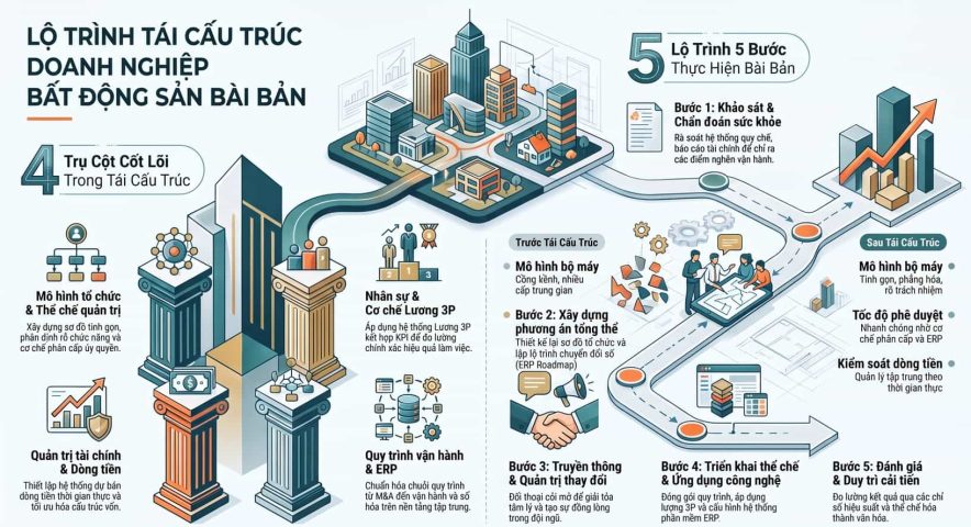 Lộ trình tái cấu trúc doanh nghiệp bất động sản bài bản