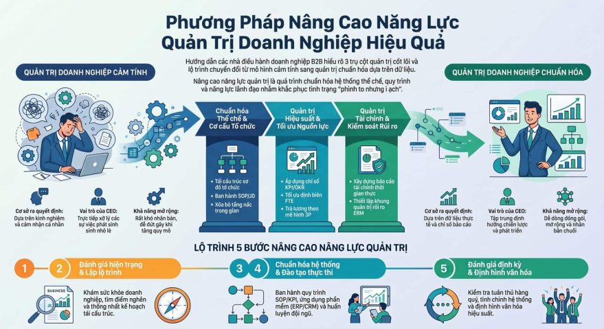 Phương pháp nâng cao năng lực quản trị doanh nghiệp hiệu quả